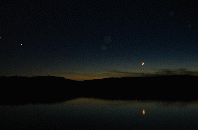 Moon over the lake